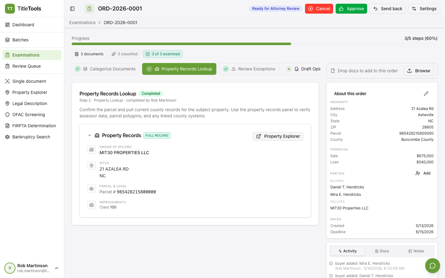 TitleTools: Step 2: Property Records Lookup