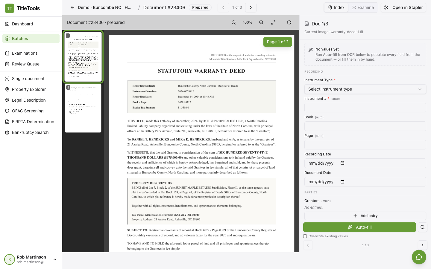 TitleTools: Index: capture the metadata fields.