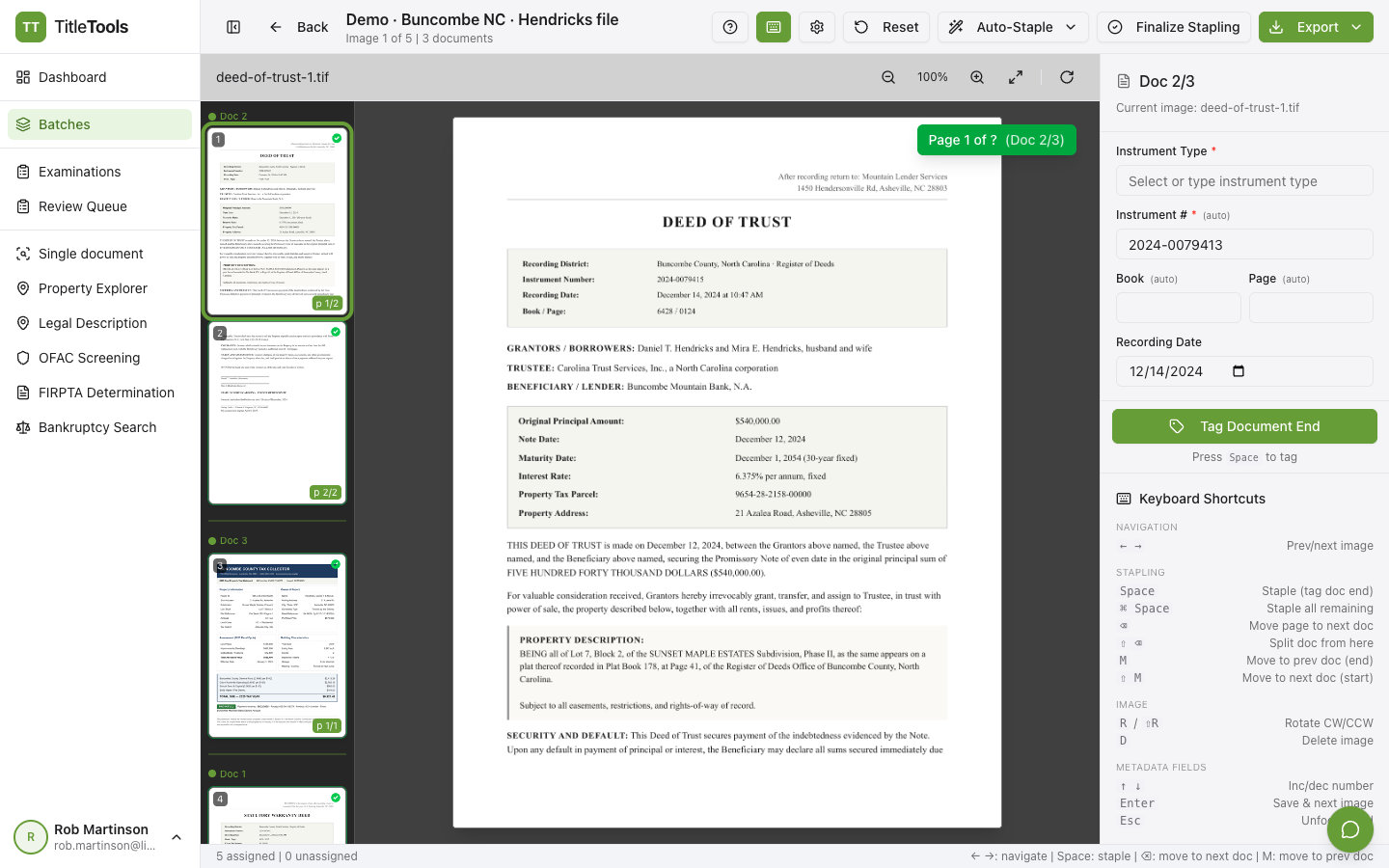 TitleTools: Staple: group pages into documents.